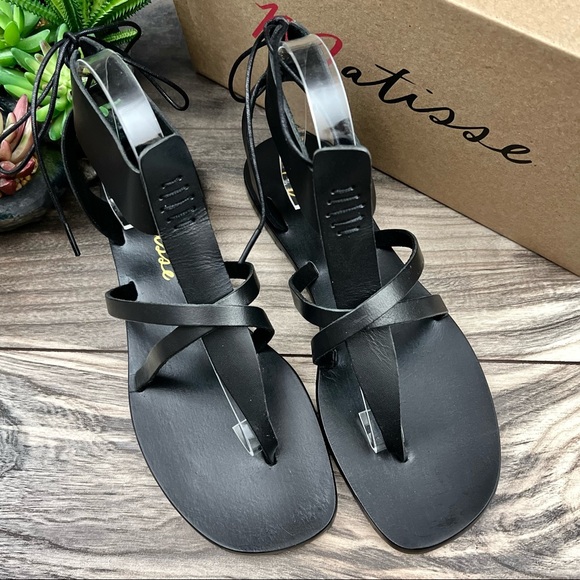 NIB Matisse Sunnie Gladiator Leather Sandal Black - Picture 4 of 16